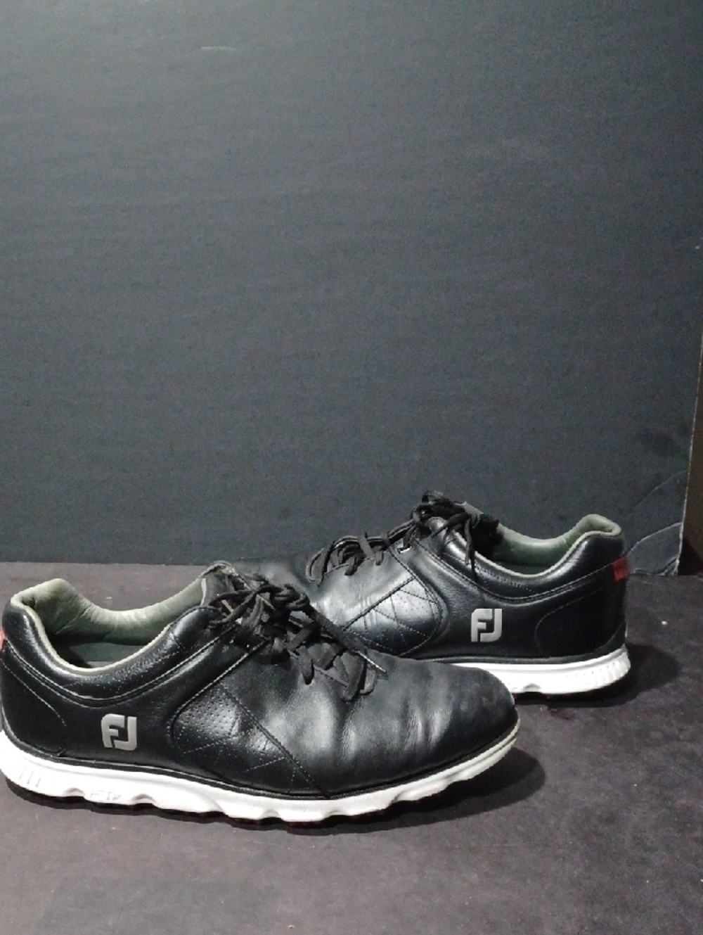 FootJoy  PRO SL Black and White Men's Golf Sneakers Sz10.5 W PRE-OWNED
